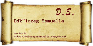 Délczeg Samuella névjegykártya